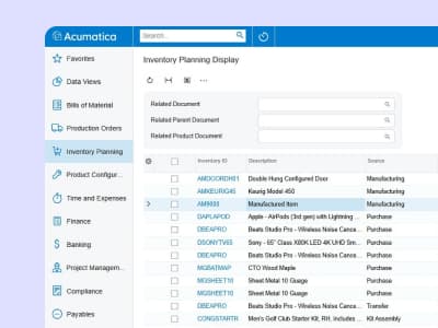 A screenshot of a professional software dashboard titled "Inventory Planner."